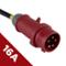 High current exten. cable 15m 16A for 400V